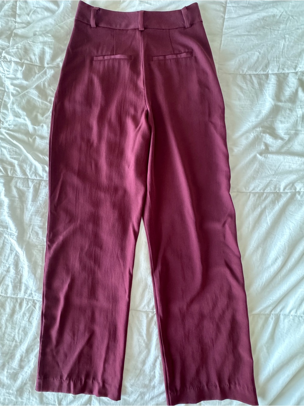 Jason Wu Pleated Wide Leg Trouser Pants Burgundy High Rise Career XS - Picture 6 of 11